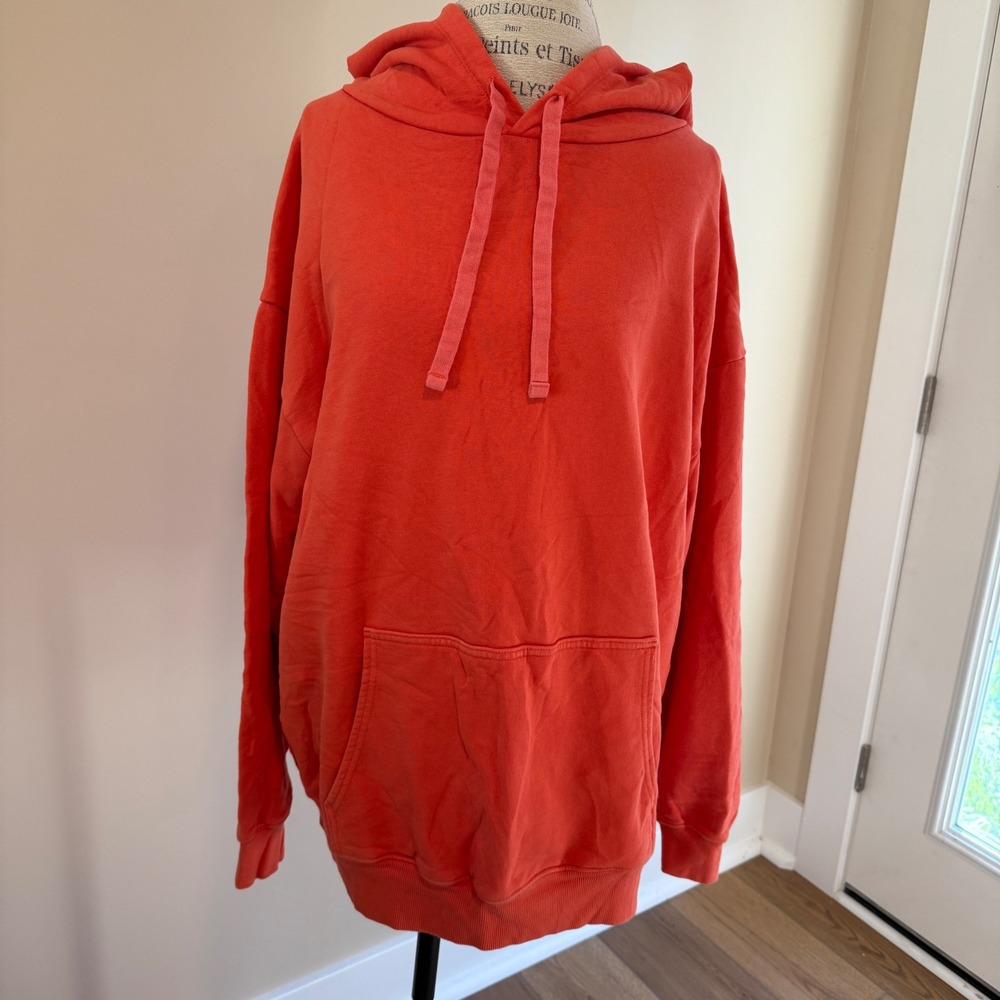 Offline by Aerie Women's Bright Orange Hoodie Size L
